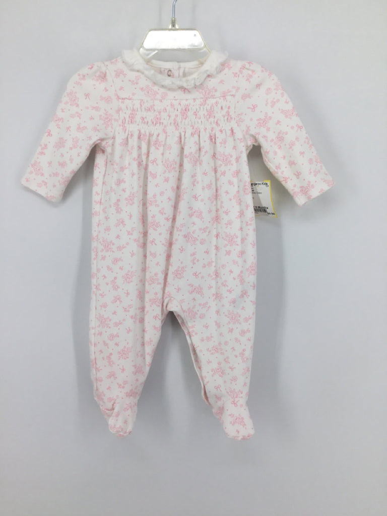 Little Me Child Size 6 Months Pink Sleepers