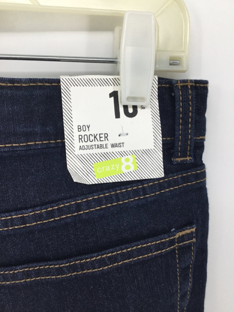Crazy 8 Child Size 10 Blue Solid Jeans - boys