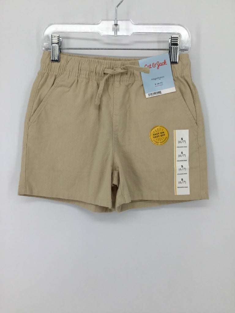 Cat & Jack Child Size 6 Tan Solid Shorts - boys