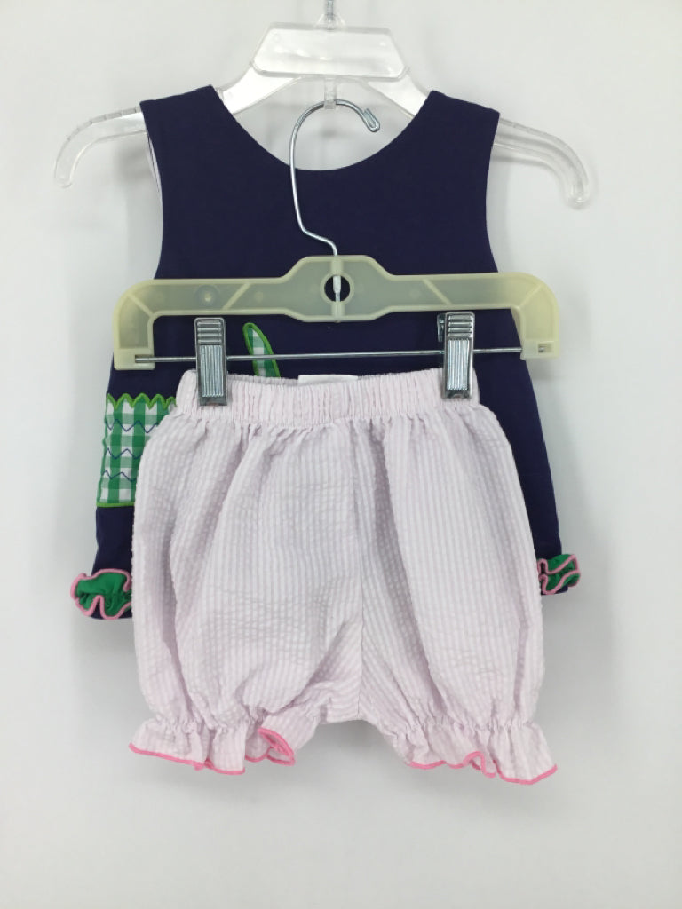 Millie & Jay Child Size 3 Months Navy Outfit - girls