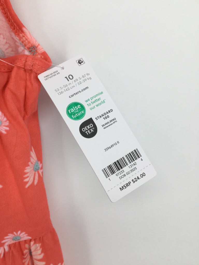 Carter's Child Size 10 Peach Dress - girls