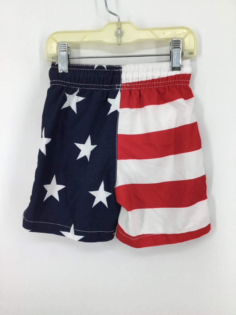Place Sport Child Size 2 Red Fourth of July Swimwear - boys