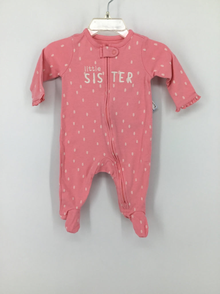 Just One You Made by Carters Child Size 3 Months Pink Sleepers