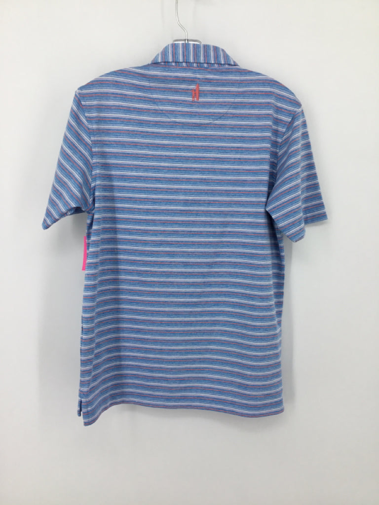 Johnnie-O Child Size 10 Blue Stripe Shirt - boys