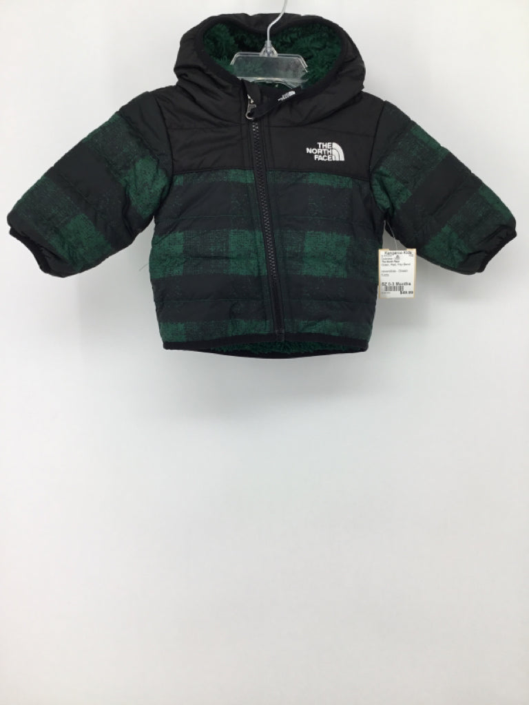 The North Face Child Size 0-3 Months Green Plaid Outerwear - boys