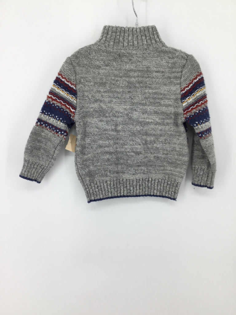 Cat & Jack Child Size 18 Months Gray Print Sweater - boys
