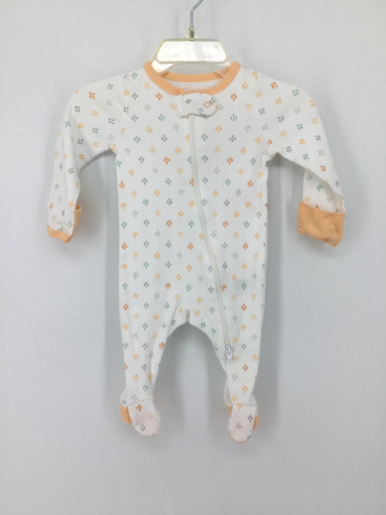 cloud island Child Size Newborn Peach Sleepers