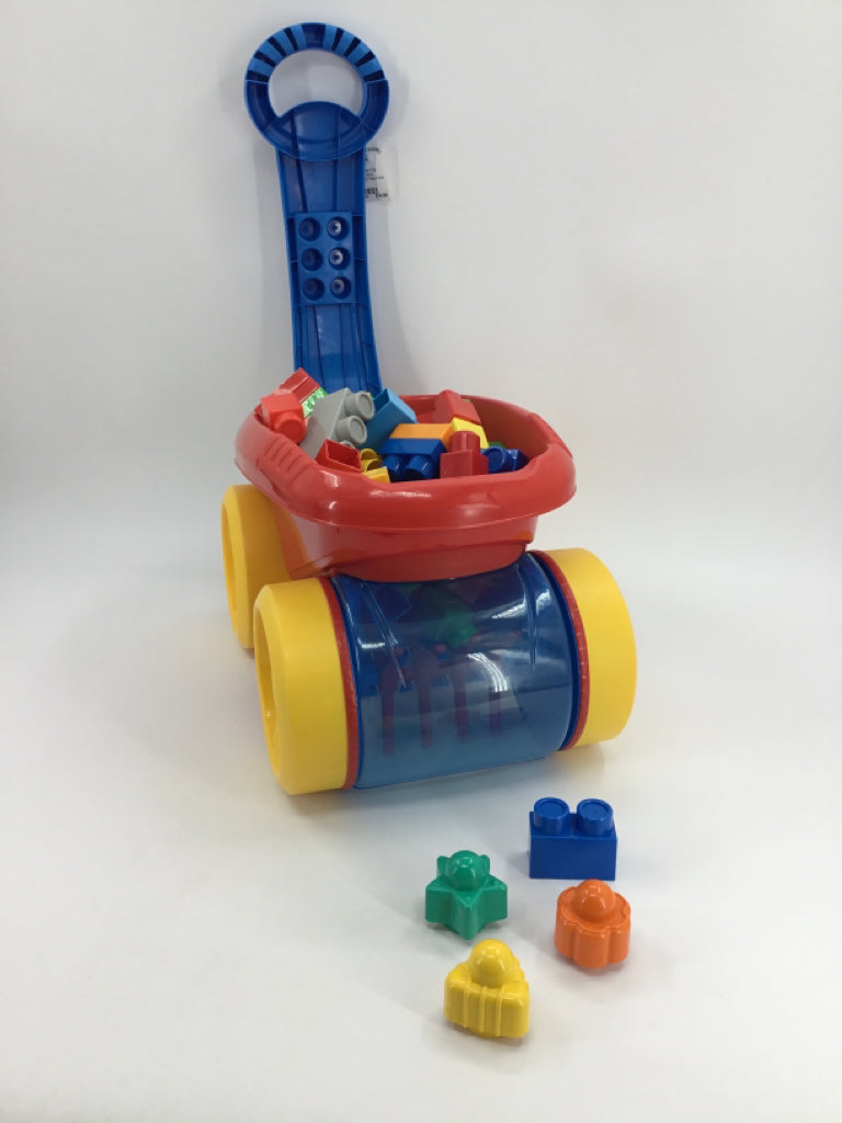 Mega Bloks First Builders Block Scooping Wagon and Blocks