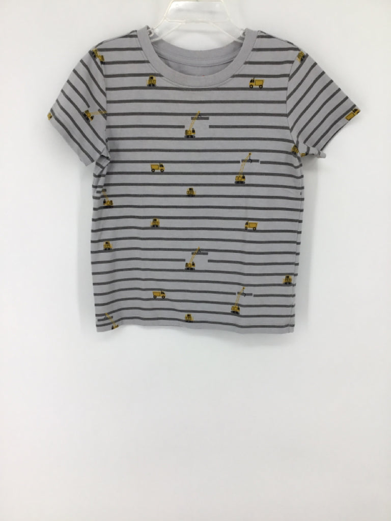Cat & Jack Child Size 4 Gray Stripe T-shirt - boys