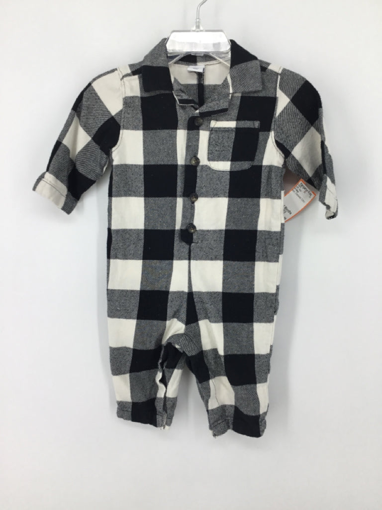 Old Navy Child Size 3-6 Months Black Checkered Outfit - boys