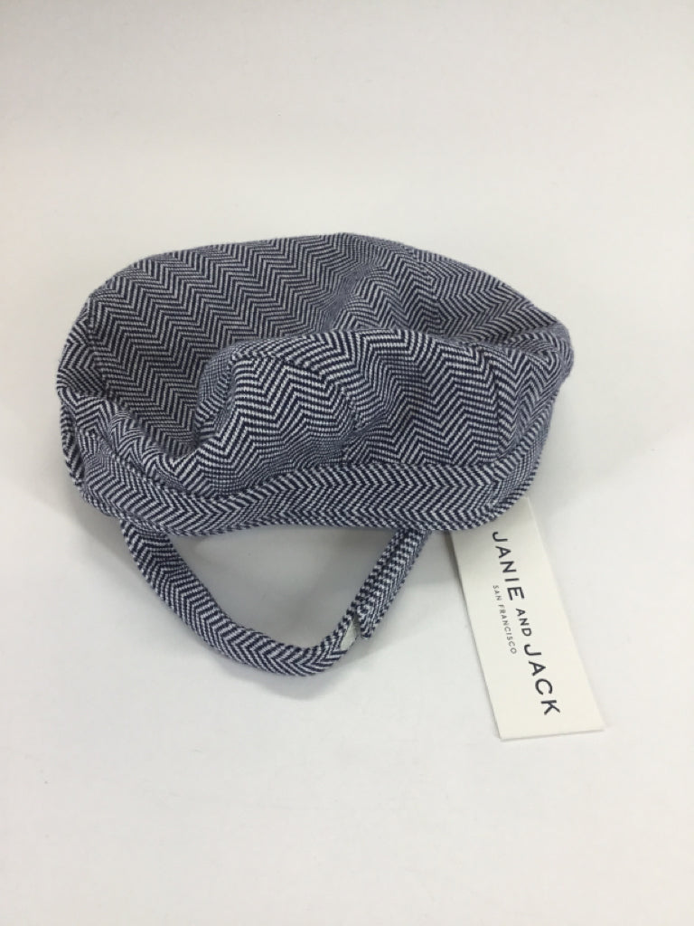Janie and Jack Child Size 18-24 Months Navy Herringbone Hats - boys