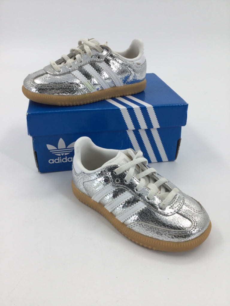 Adidas Samba Child Size 7 Toddler Silver Sneakers