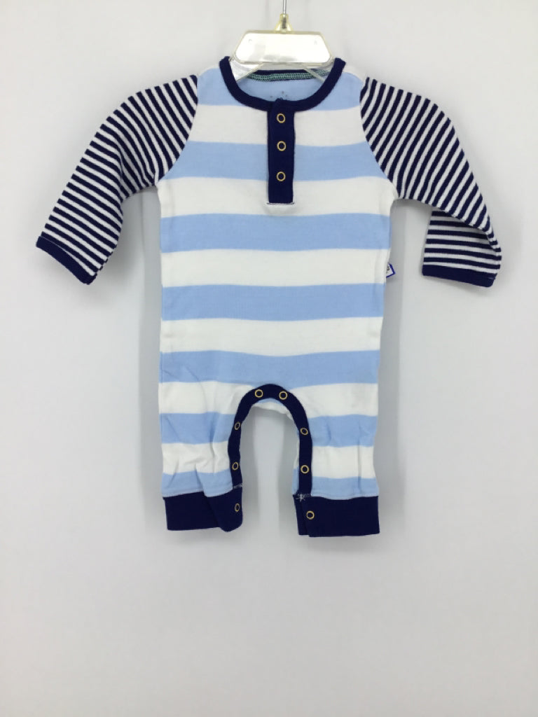 cloud island Child Size Newborn Blue Stripe Outfit - boys