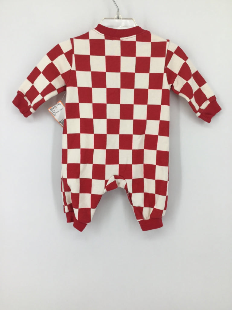 Old Navy Child Size 0-3 Months Red Checkered Outfit - boys