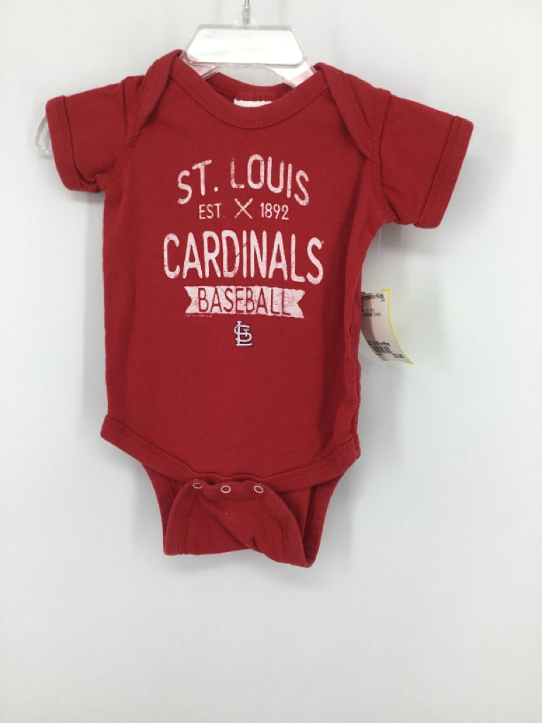 Soft As A Grape Child Size 6 Months Red Onesie