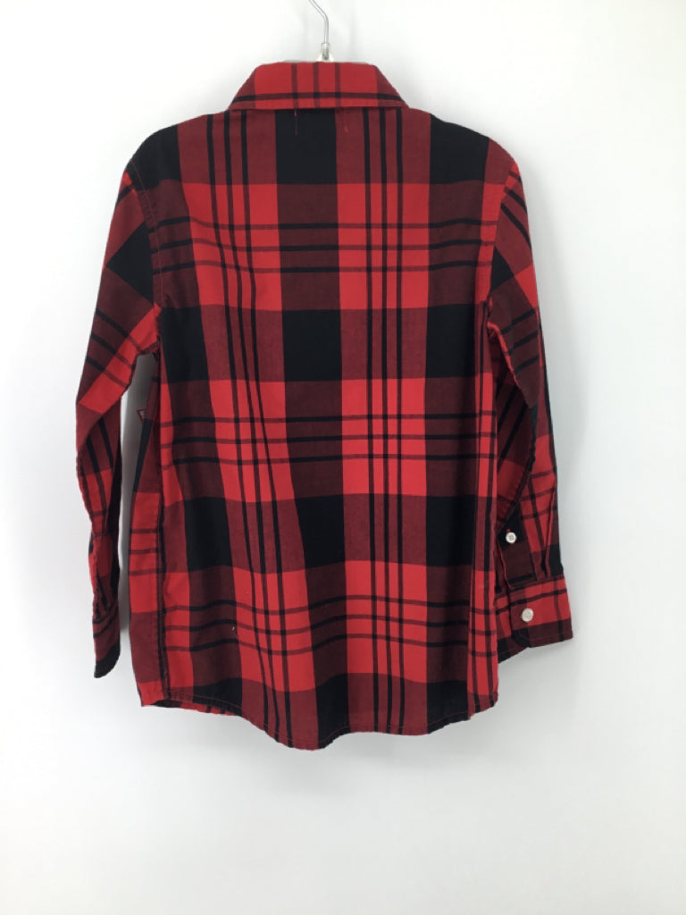Old Navy Child Size 5 Red Plaid Shirt - boys
