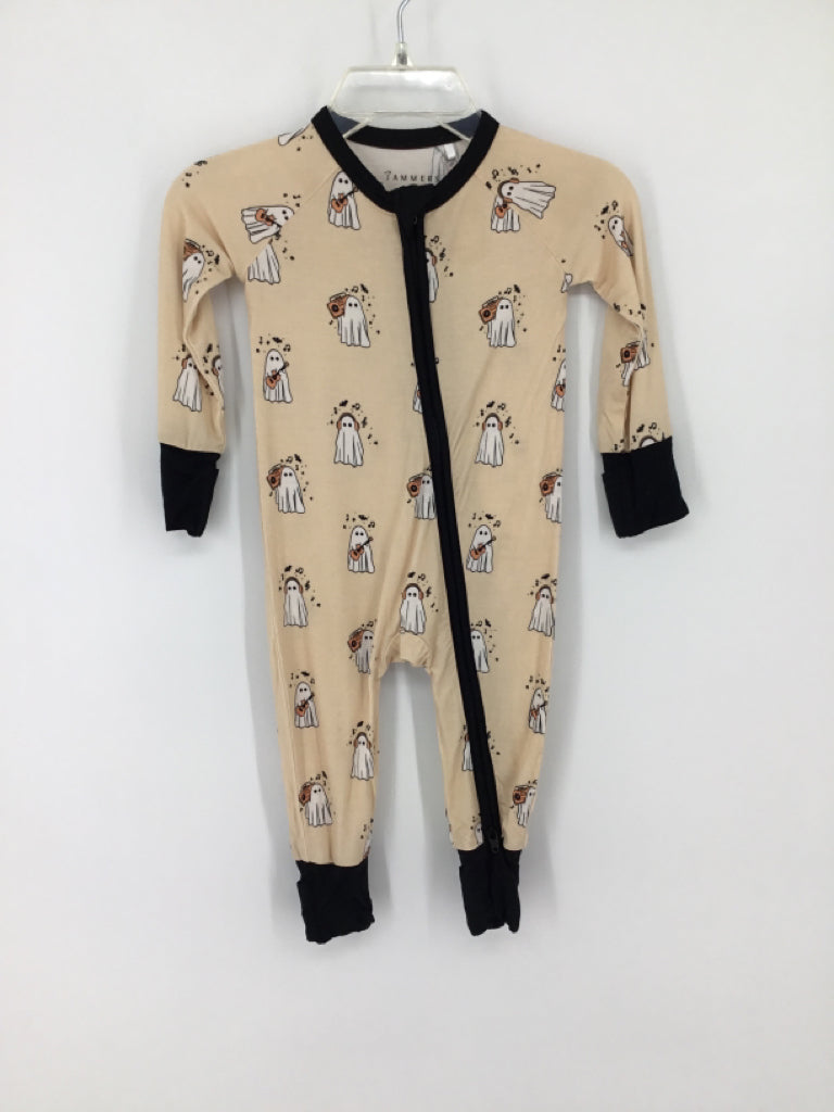 Jammers Child Size 0-3 Months Tan Halloween Pajamas