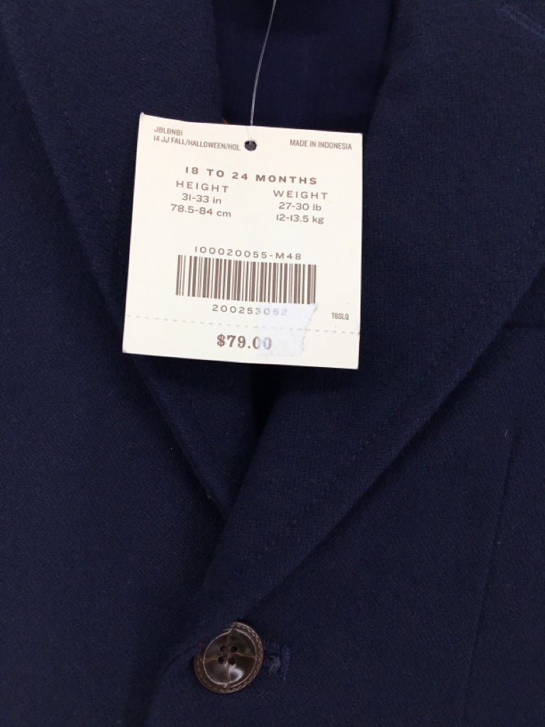 Janie and Jack Child Size 18-24 Months Navy Solid Blazer - boys