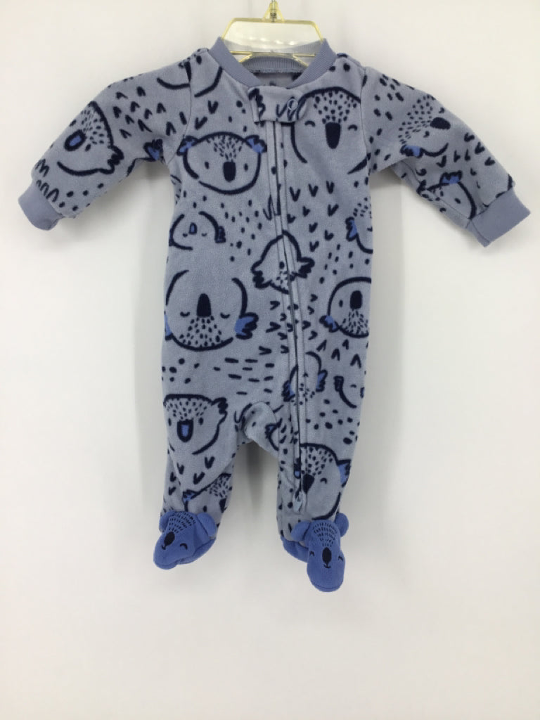 Carter's Child Size Newborn Blue Sleepers