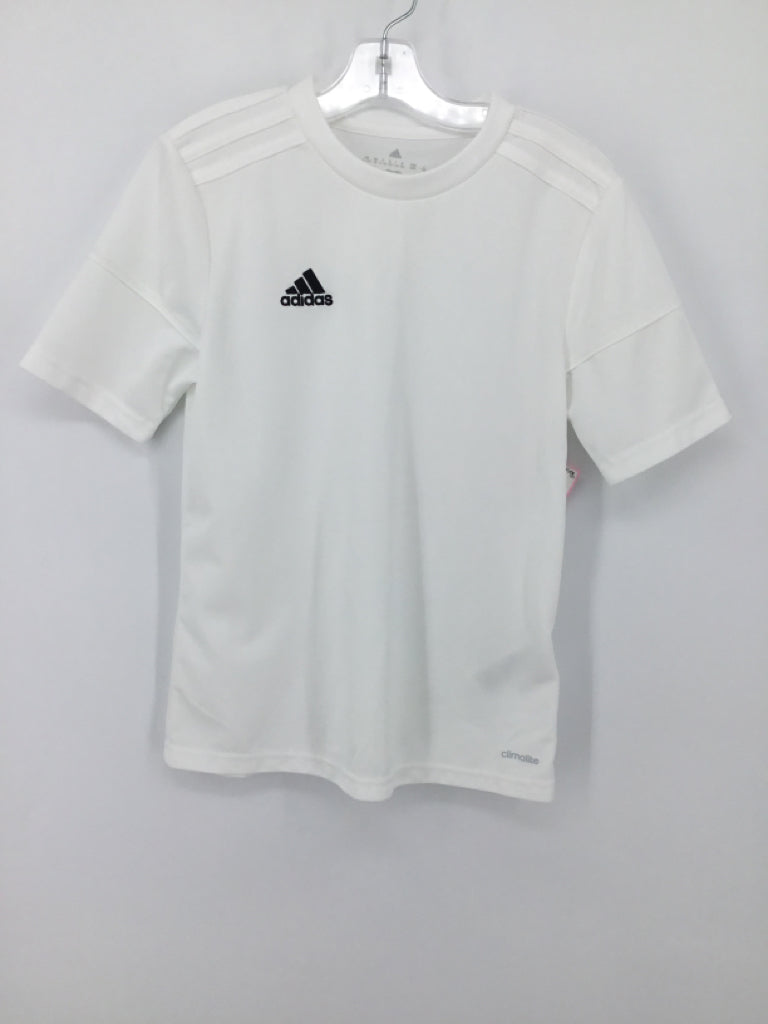 Adidas Child Size 10 White Solid T-shirt - boys