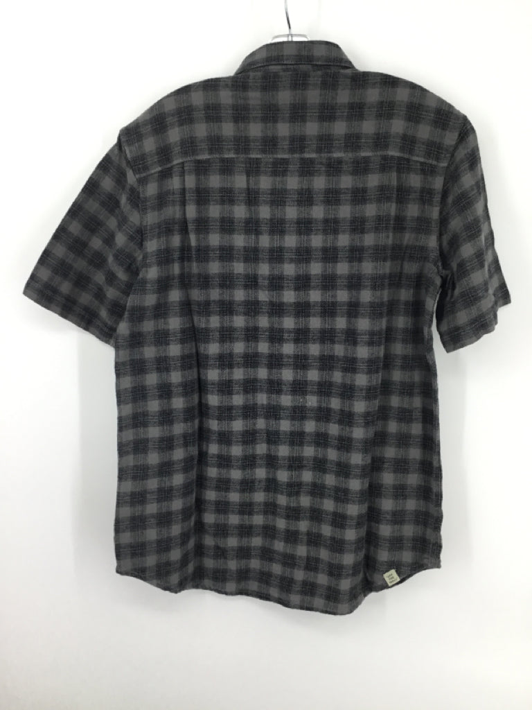 Vans Child Size 10 Gray Plaid Shirt - boys