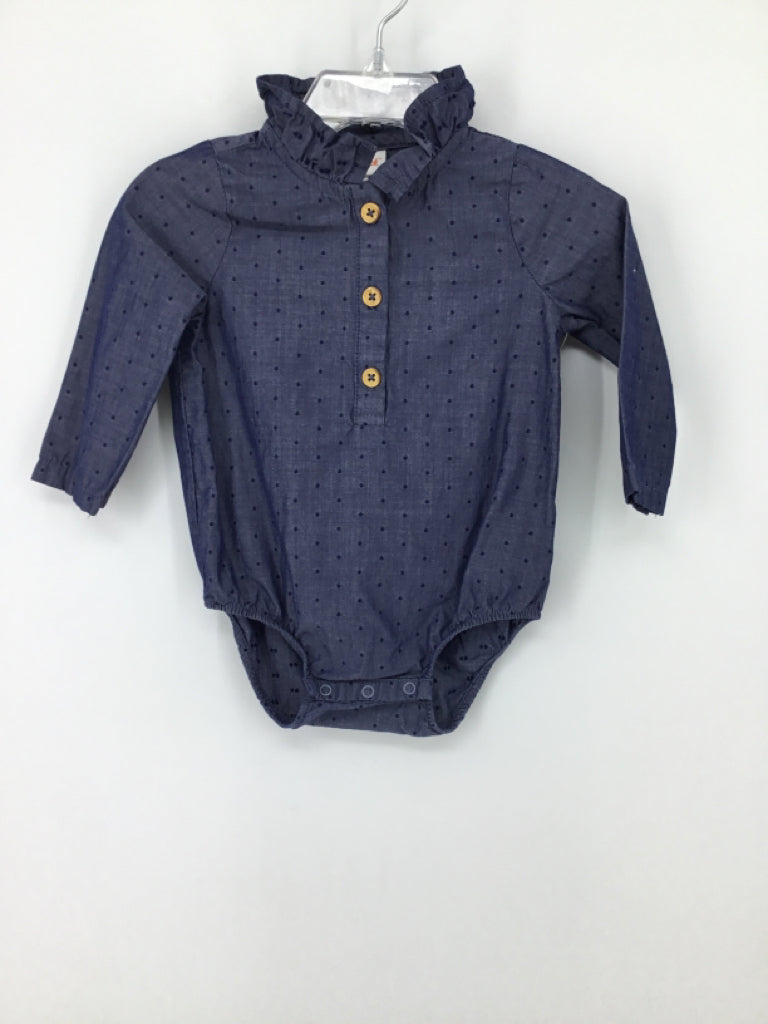 Cat & Jack Child Size 6-9 Months Blue Onesie