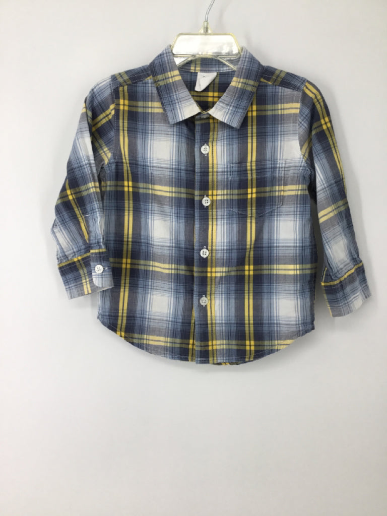 Baby Gap Child Size 18-24 Months Blue Plaid Shirt - boys