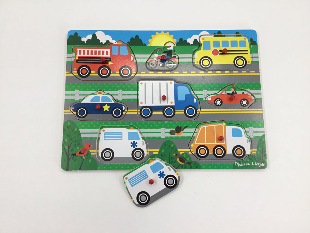 Melissa & Doug Vehicles Peg Puzzle