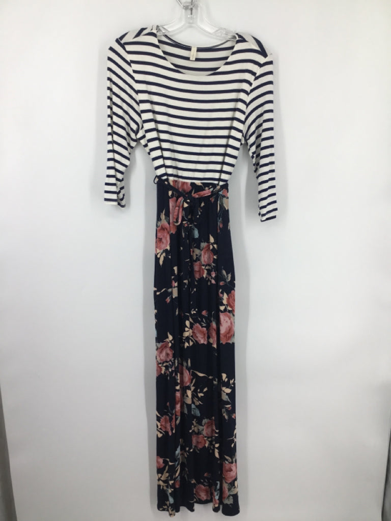 Pink Blush Size L Cotton Blend Dress - Maternity