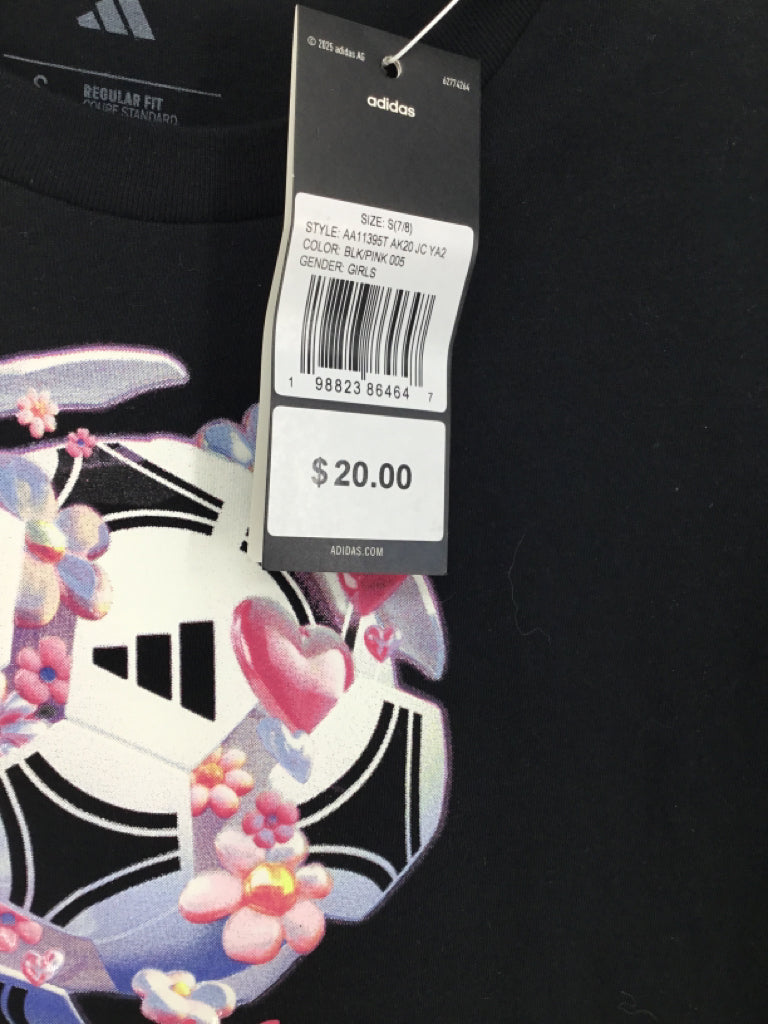 Adidas Child Size 8 Black T-shirt - girls