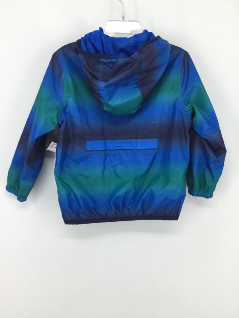 Lands' End Child Size 3 Blue Print Jacket - boys