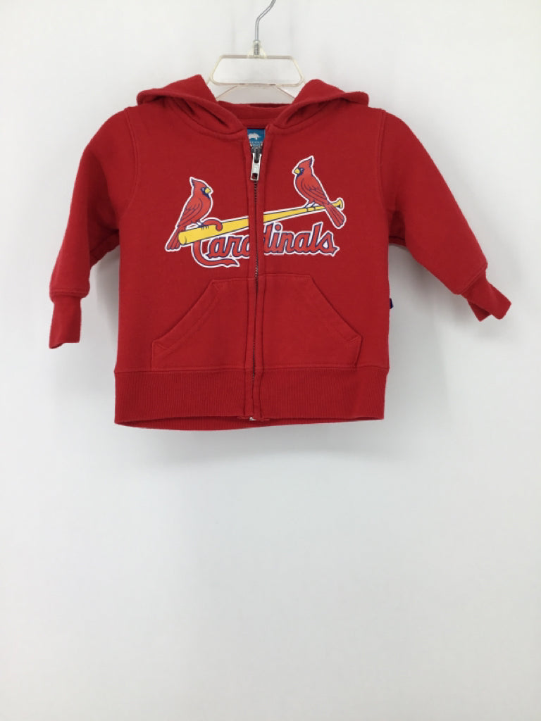 Precious Cargo Child Size 6 Months Red Cardinals Hoodie - boys