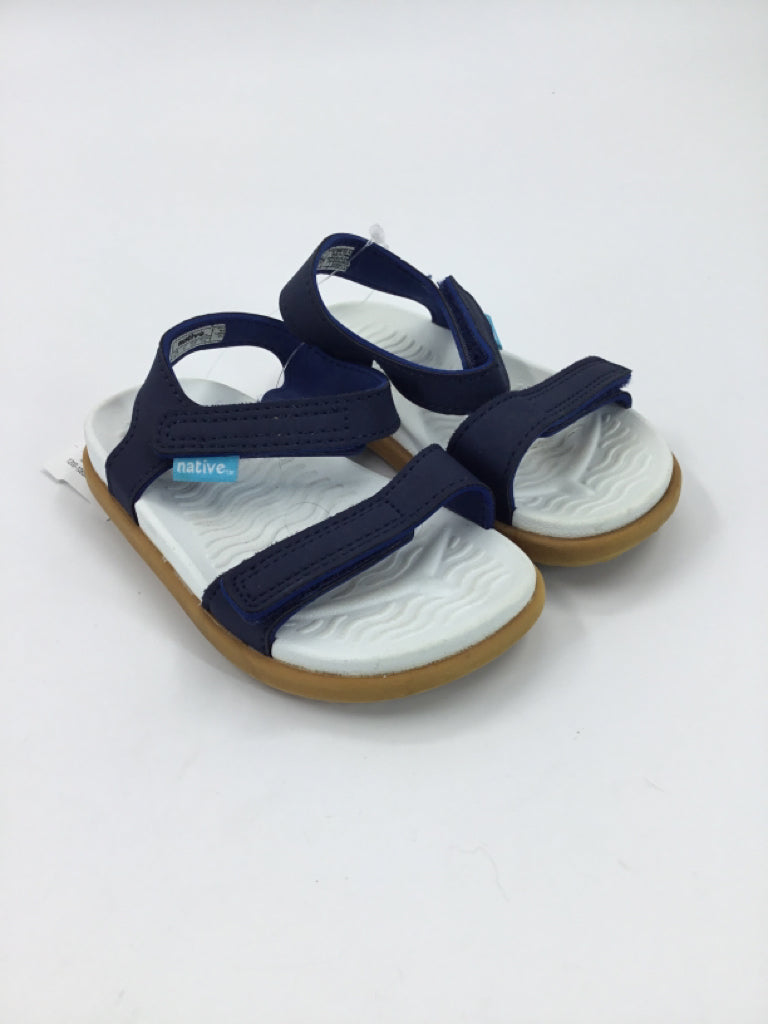 Native Child Size 7 Toddler Navy Sandals/Flip Flops