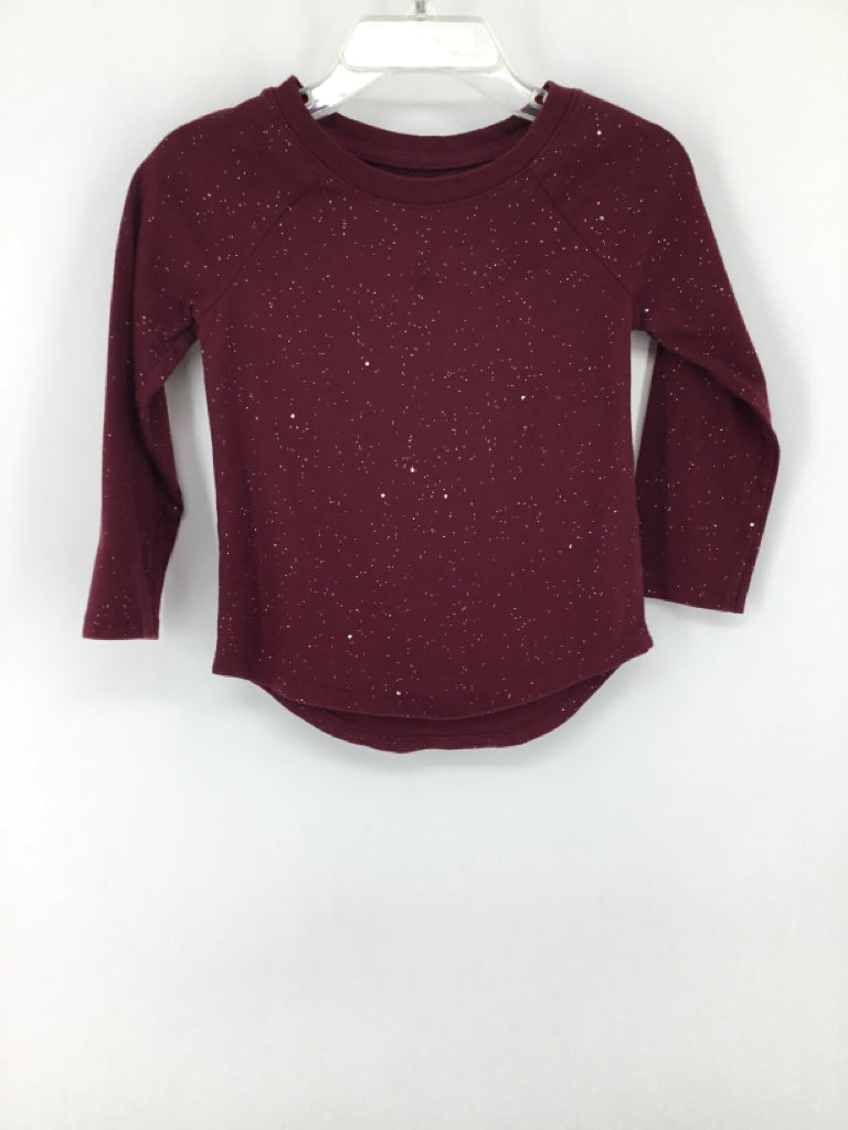 Cat & Jack Child Size 2 Burgundy T-shirt - girls
