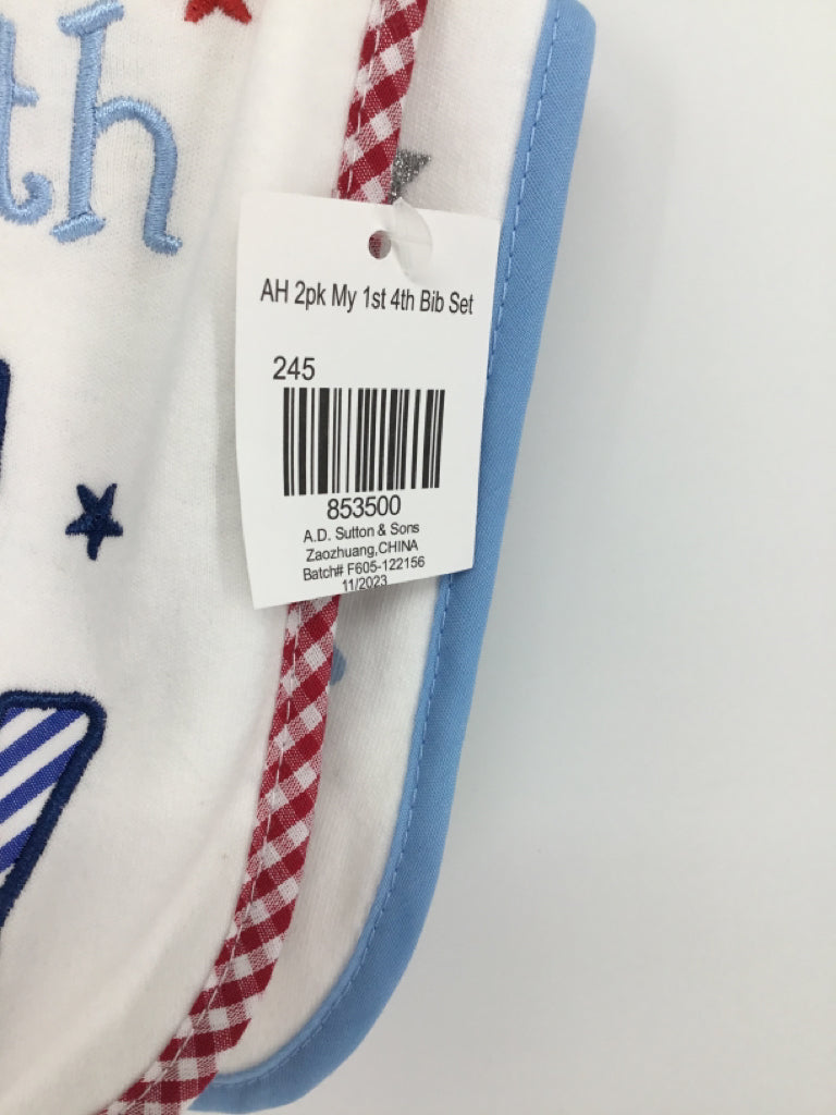 Baby Essentials Child Size One Size Red Stars & Stripes Bib Set