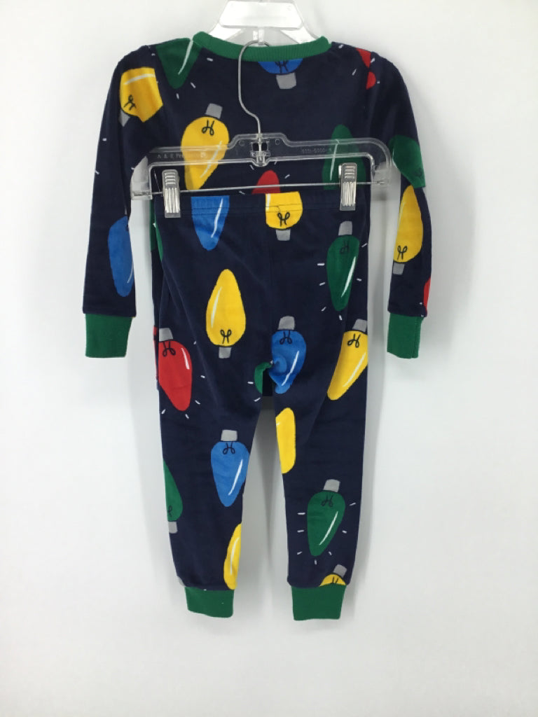 Carter's Child Size 2 Blue Christmas Pajamas