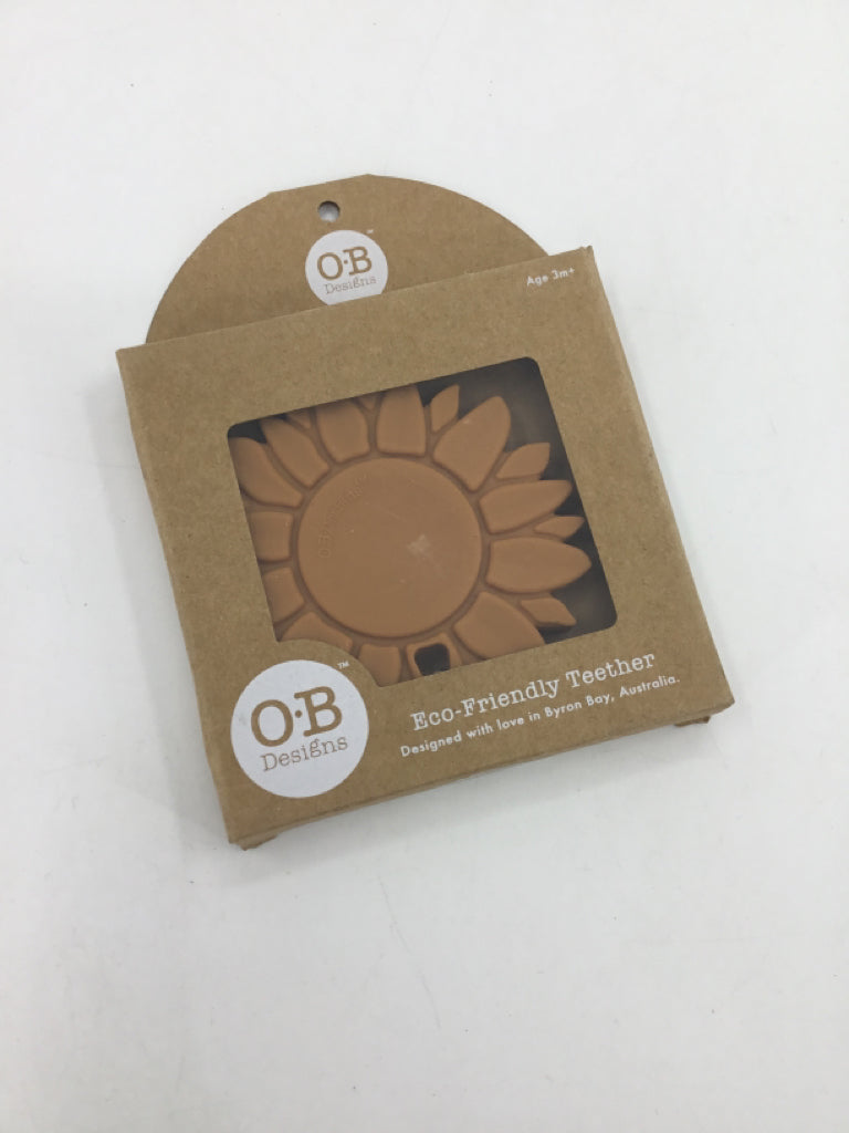 OB Designs Orange Silicone Sunflower Teether
