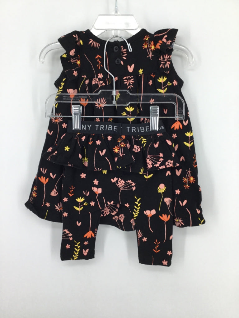 Tiny Tribe Child Size 3-6 Months Black Outfit - girls