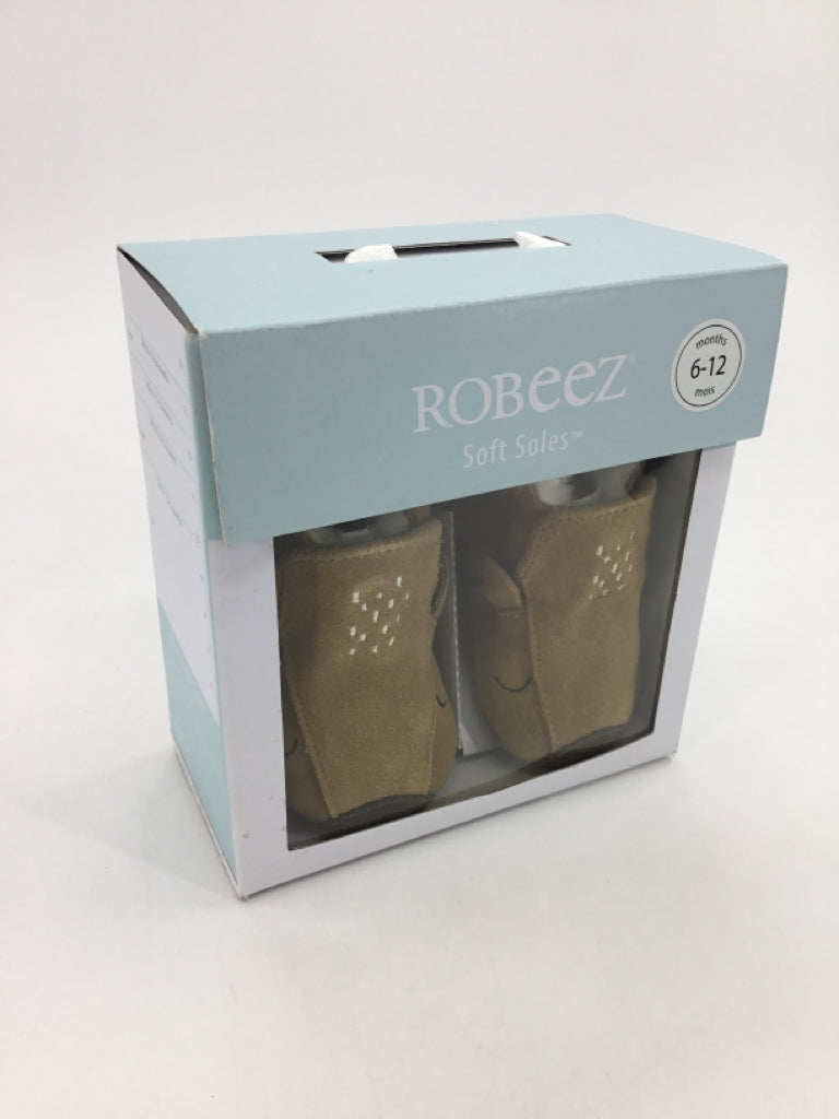 Robeez Child Size 3 Toddler Tan Baby/Walker Shoes