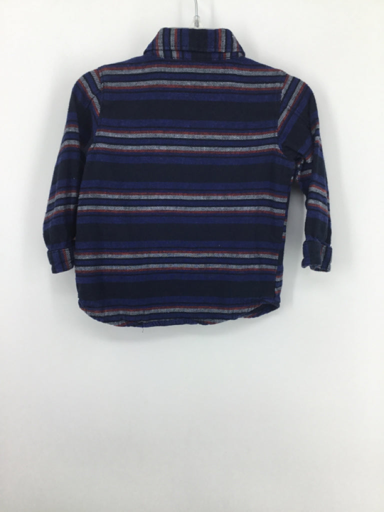 Old Navy Child Size 12-18 Months Blue Stripe Shirt - boys