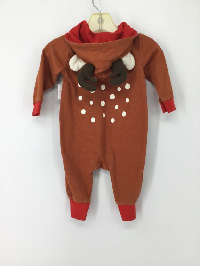 Cat & Jack Child Size 3-6 Months Brown Christmas Outfit