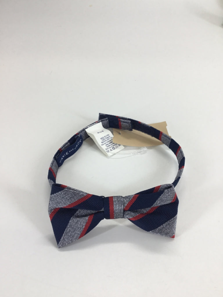 Janie and Jack Child Size 4 Navy Plaid Bowtie