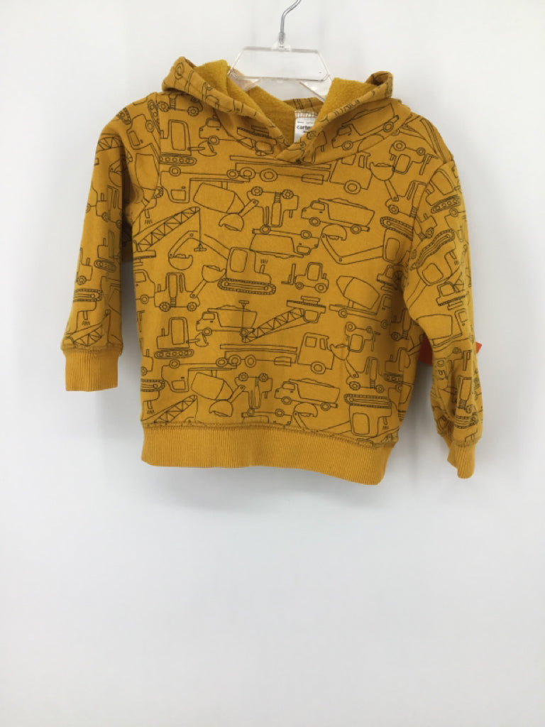 Carter's Child Size 2 Slim Yellow Print Sweatshirt - boys