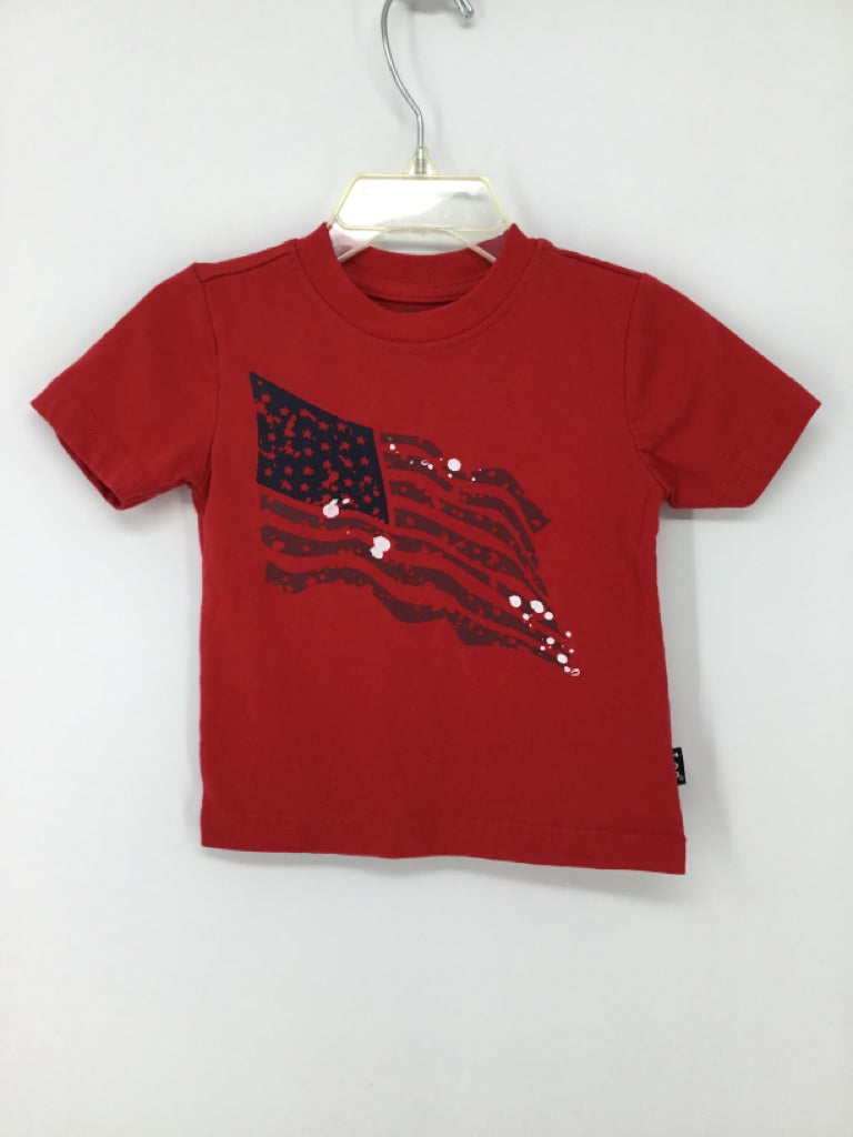 Lee Child Size 12 Months Red Stars & Stripes T-Shirt