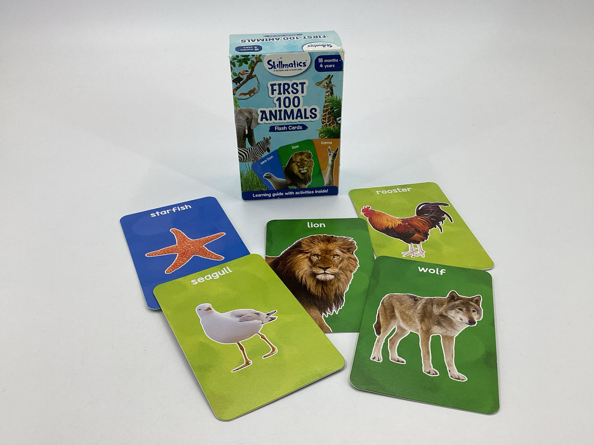 Skillmatics First 100 Animals Flash Cards