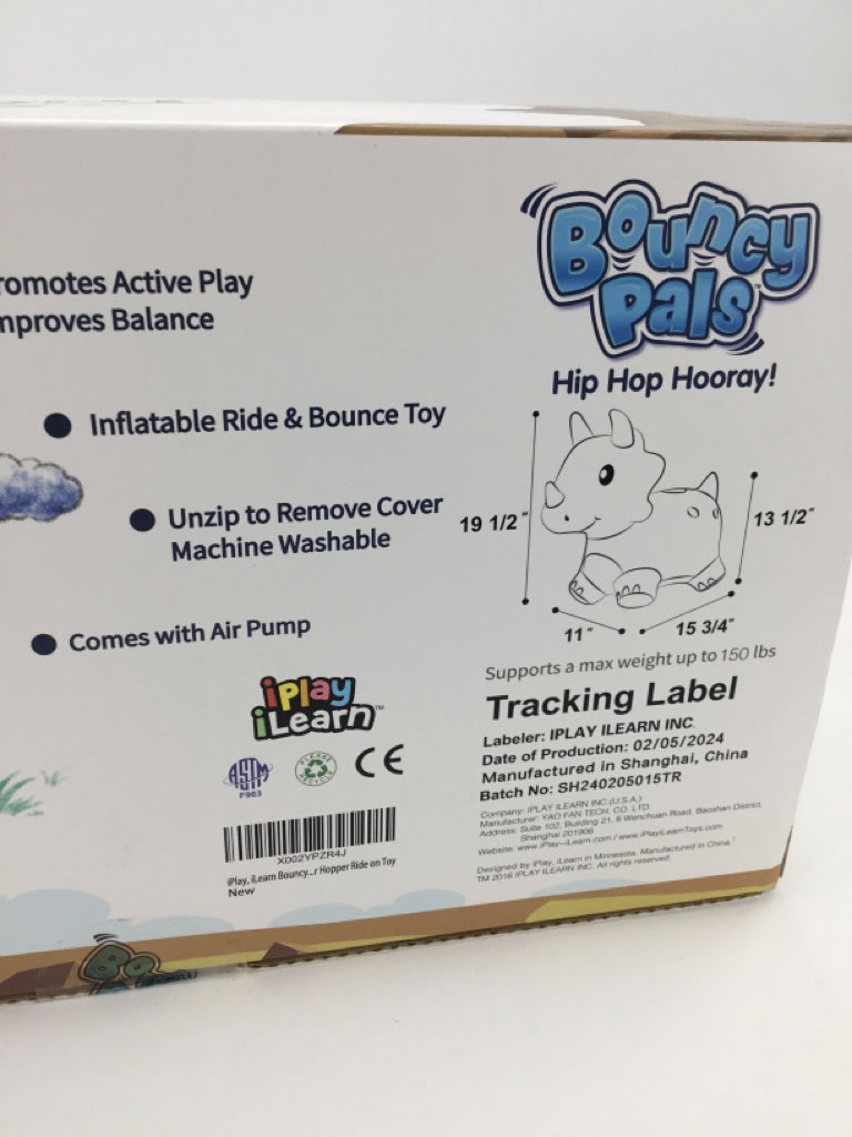 Bouncy Pals Green Triceratops