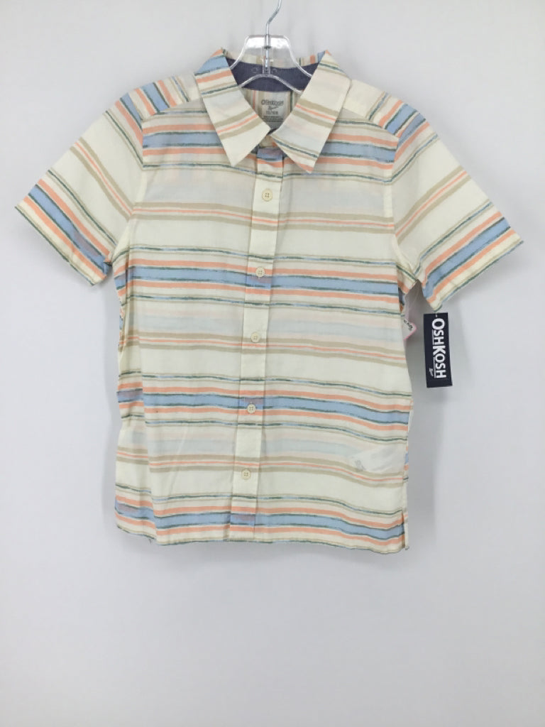 OshKosh B'gosh Child Size 10 White Stripe Shirt - boys