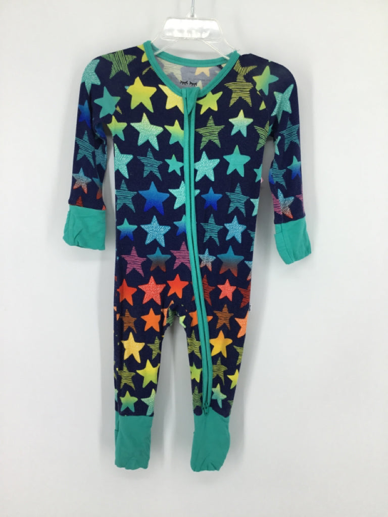 Little Sleepies Child Size 3-6 Months Blue Pajamas - girls