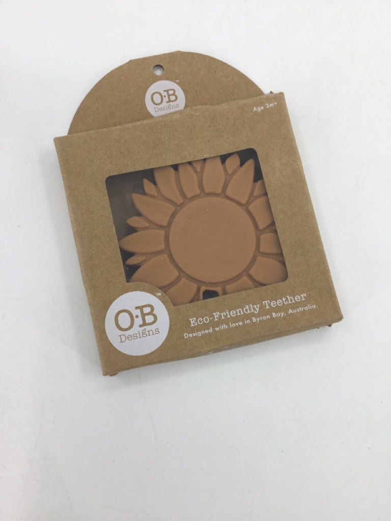 OB Designs Orange Silicone Sunflower Teether