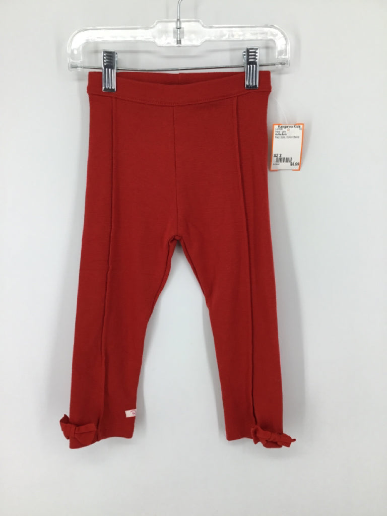 Ruffle Butts Child Size 3 Red Pants - girls